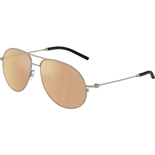 Moncler Unisex Moncler ME4002 FLYZE 10037J Sunglasses Steel Bronze Brown Pilot Mirror