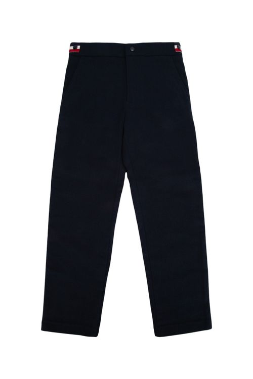 Cotton Blend Trousers — Black