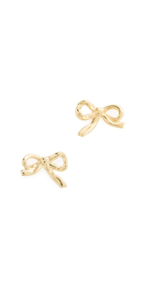 Demi Mini Bow Stud Earrings Gold One Size