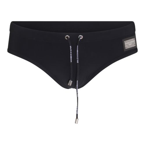 Logo Patch Drawstring Swim Shorts