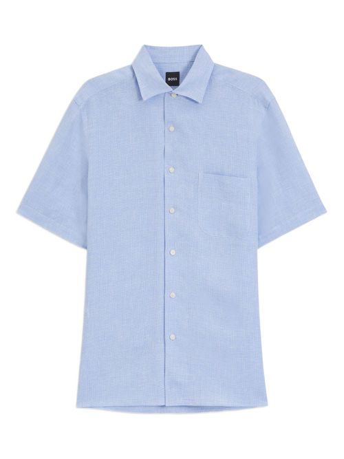 X David Beckham short-sleeve button-up shirt - Blue