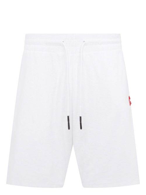 Logo-shark towelling shorts - White