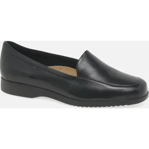 Clarks Women's Georgia Womens Wide Fit Loafers - Black