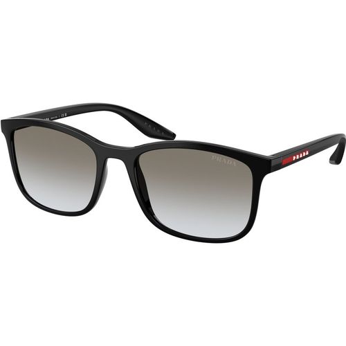 Prada Linea Rossa Man Prada Linea Rossa PS A08S 1AB0A7 Sunglasses Injected Black Grey Pillow Normal Shaded