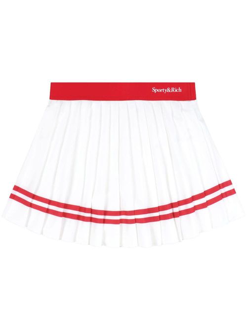 Serif pleated skirts - White