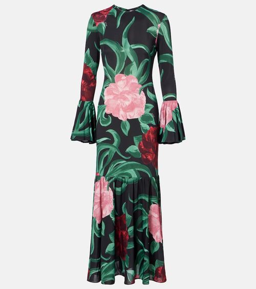Alba floral jersey midi dress