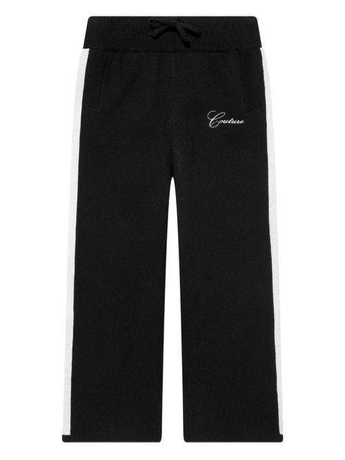 THE COUTURE CLUB KIDS knitted track pants - Black