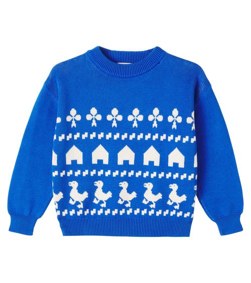 Farm cotton jacquard sweater