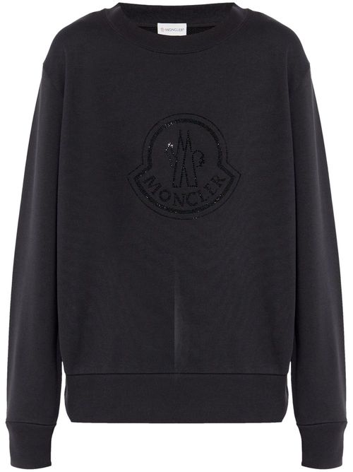 Crystal-embellished sweatshirt - Black