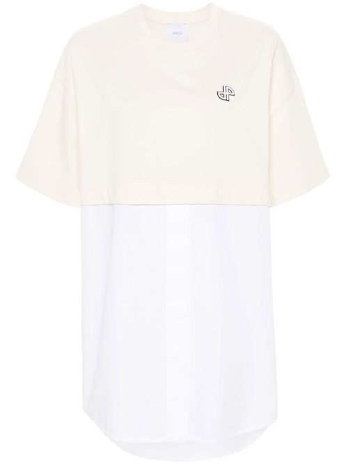 Layered shirt dress - White