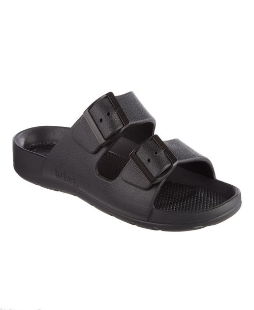 Men's Double Buckle Adjustable Slides - Black