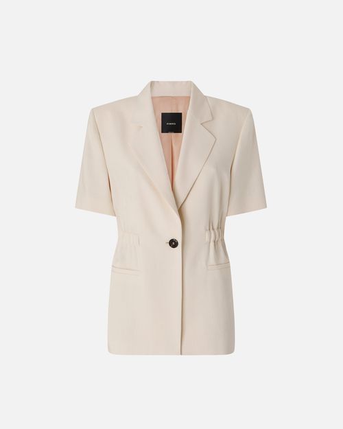 Short-sleeved jacket with elasticated waist - 36