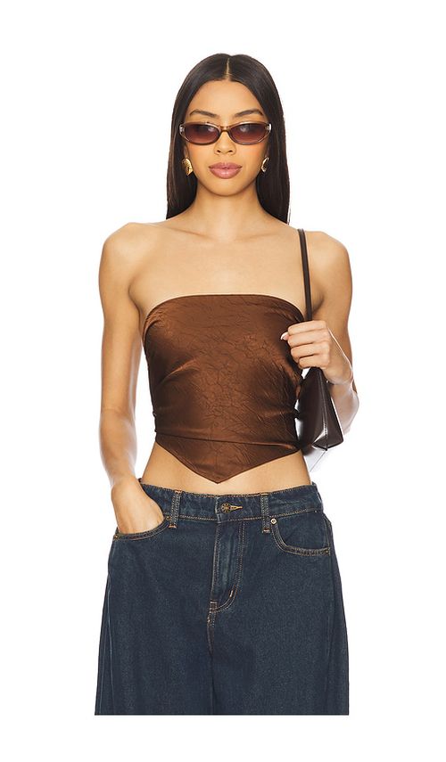 Superdown Cosima Top in Brown. L also in XS, XXS, S
