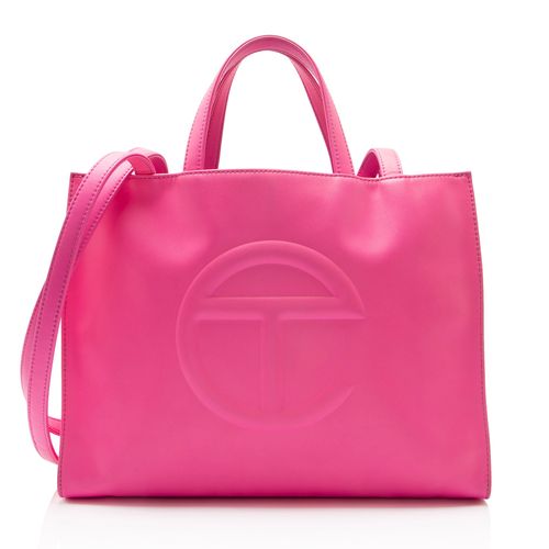 Faux Leather Medium Shopping Tote