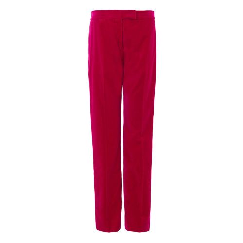 Satin-Trimmed Cotton Trousers — Pink