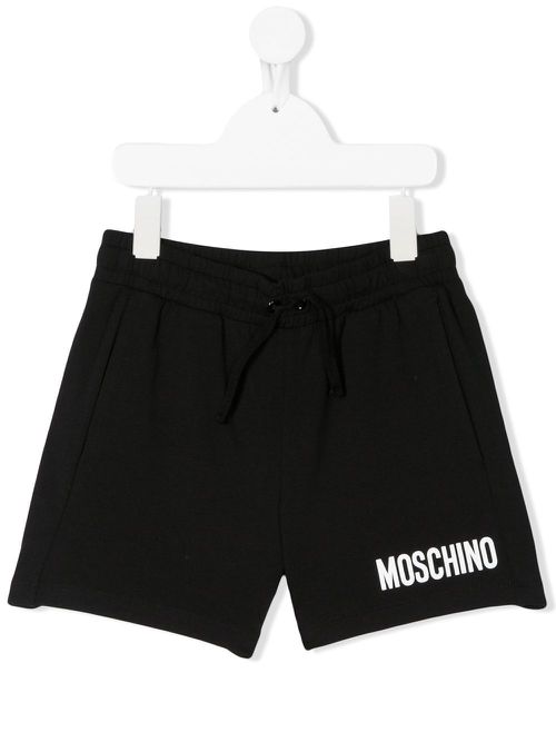 Logo print track shorts