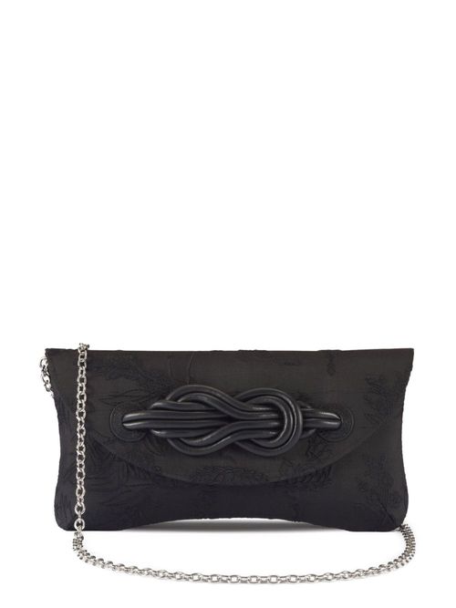 Chinese Endless Knot clutch bag - Black
