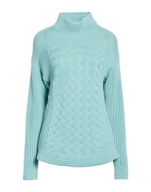Woman Turtleneck Turquoise Size S Merino Wool