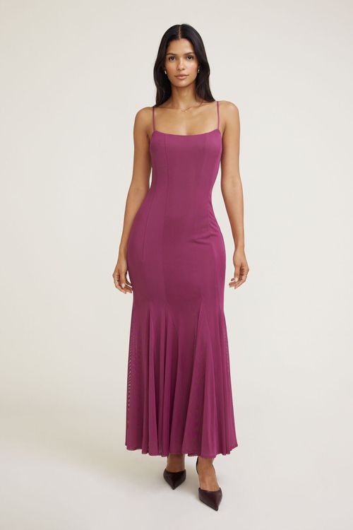 Dahlia Scoop Neck Mermaid Maxi Dress
