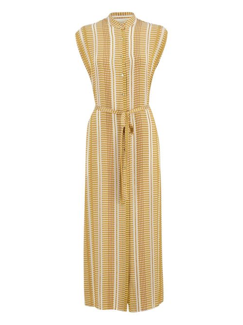 Striped midi dress - Yellow