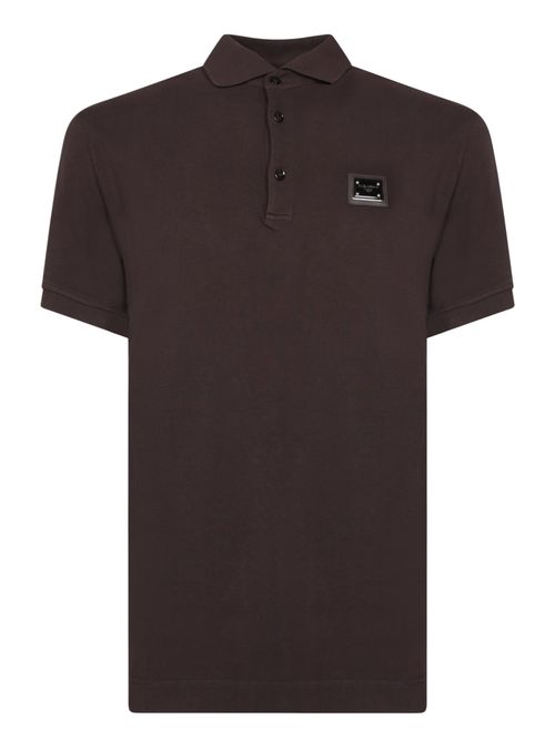 돌체앤가바나 남성 Brown Cotton Polo Shirt G8PL4T G7NWZ M3977