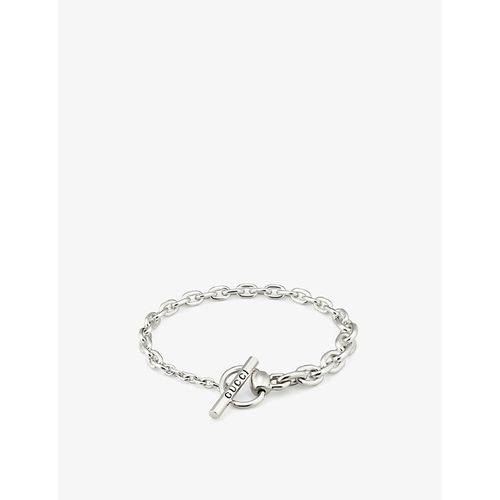 Womens Silver Horsebit Sterling Silver Bracelet 