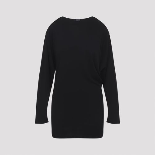 The Mistral Open-back Draped Jersey Mini Dress