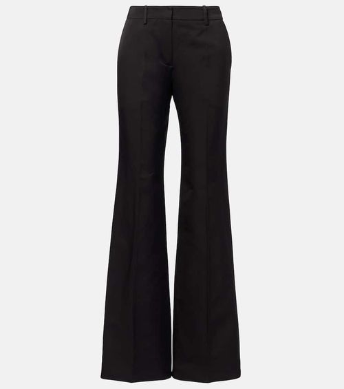 Cotton and silk flared pants