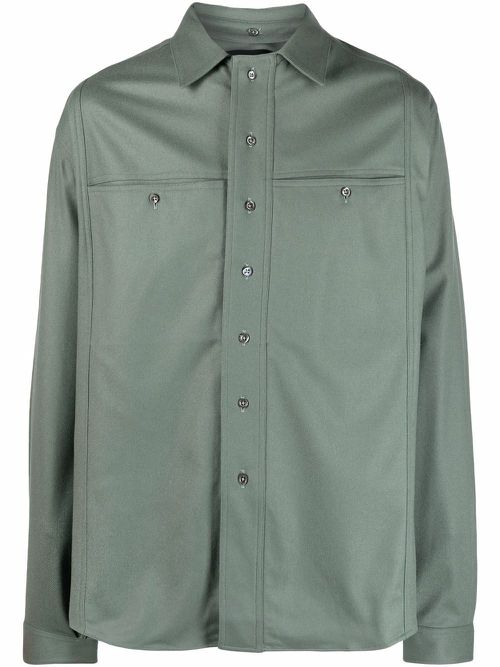 Chest-pocket longsleeved shirt - Green