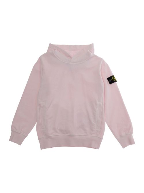 Cotton Hooded Sweatshirt — Pink