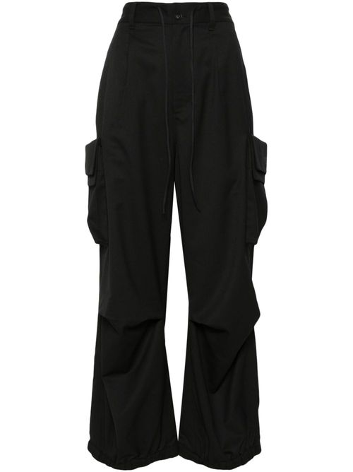 Wide-leg cargo trousers - Black