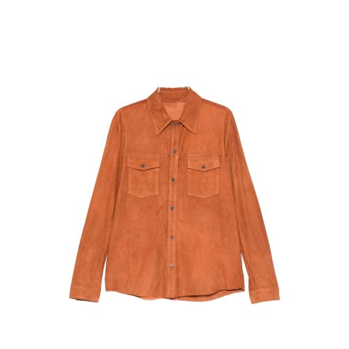 Buttoned Suede Shirt Jacket