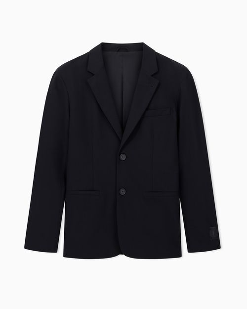 Single breasted jacket in a wool and viscose blend Icon