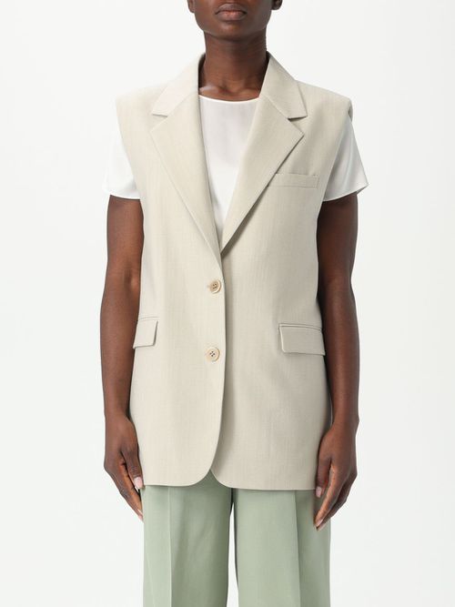 Waistcoat GOLDEN GOOSE Woman color Yellow Cream