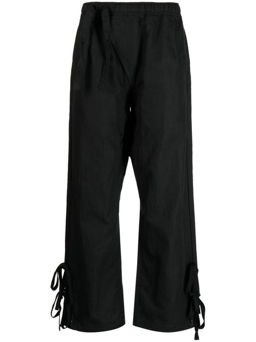 Shinobi organic-cotton blend track pants - Black