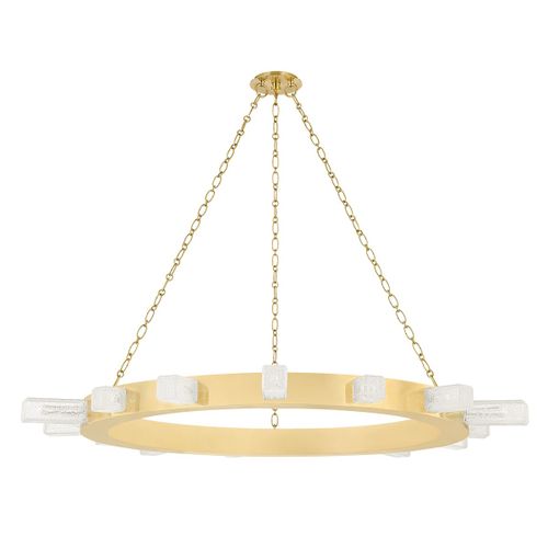 Vintage Brass LED Chandelier from the Citrine Collection