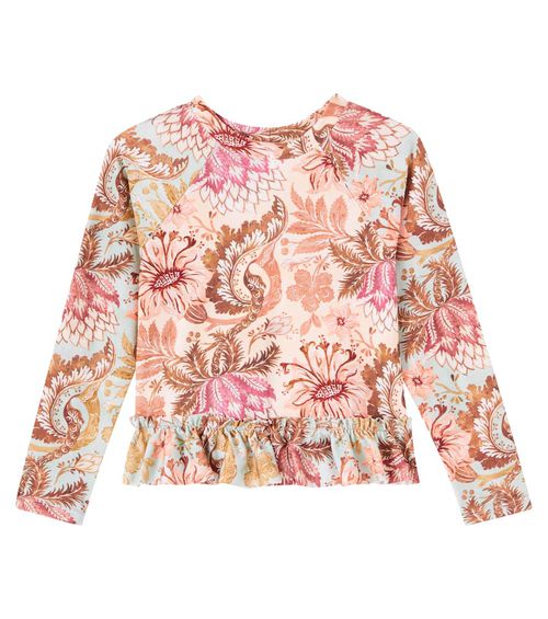 Printed rashguard top