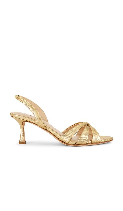 L'AGENCE Colwill Ii Slingback Heel in Metallic Gold. 9.5. Also