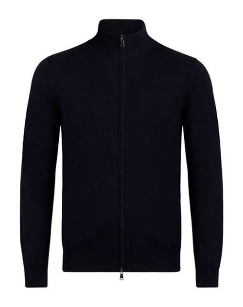 Man Cardigan Navy Size L Rayon, Modal, Elastane, Cotton