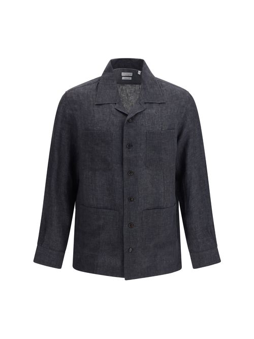 Linen Shirt — Gray