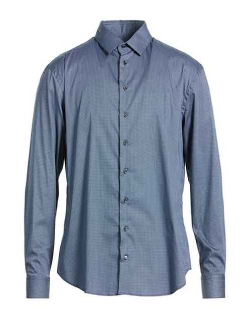 Man Shirt Slate blue Size 15 Cotton, Polyamide, Elastane