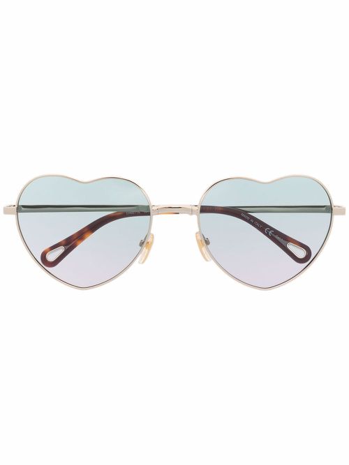 Milane heart-frame sunglasses - Gold
