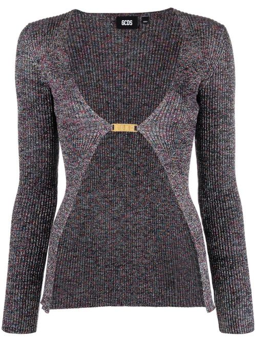 - Logo Lurex Cardigan