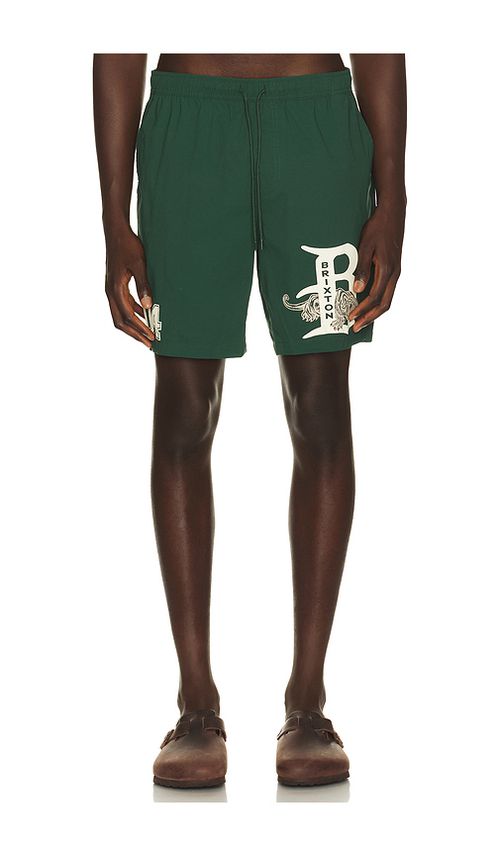 Brixton Everyday Stretch Hybrid 18 Shorts in Green. L. Also in M, S, XL/1X