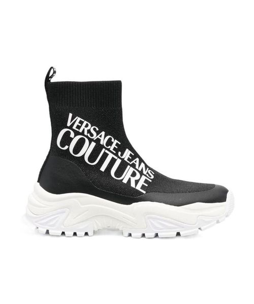 Logo-print sock-style sneakers