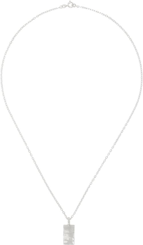 The Ouze Silver Hallmark Ingot Necklace