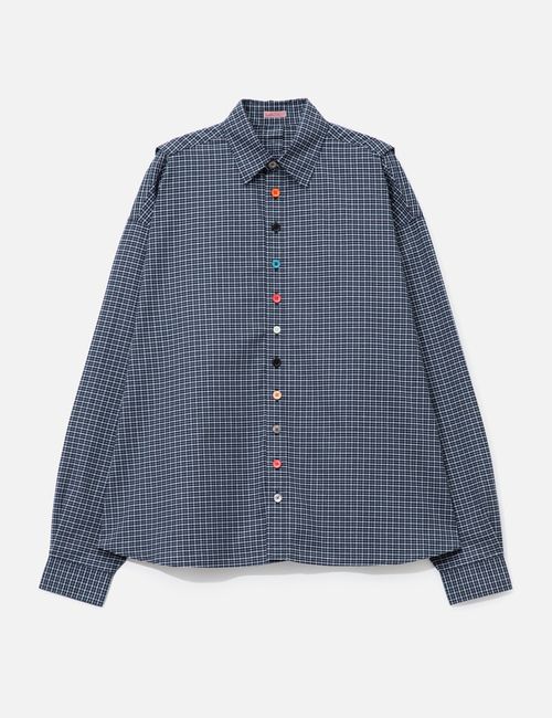 Blue Detachable Shirt With Special Buttons