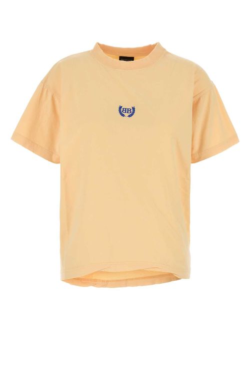 Cotton Logo-Embroidered T-Shirt — Yellow