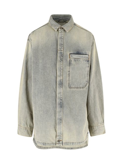 Wave-Print 100% Cotton Shirt