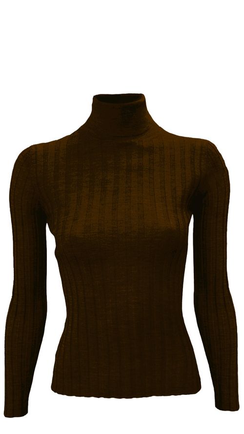 Brown Highneck Pullover